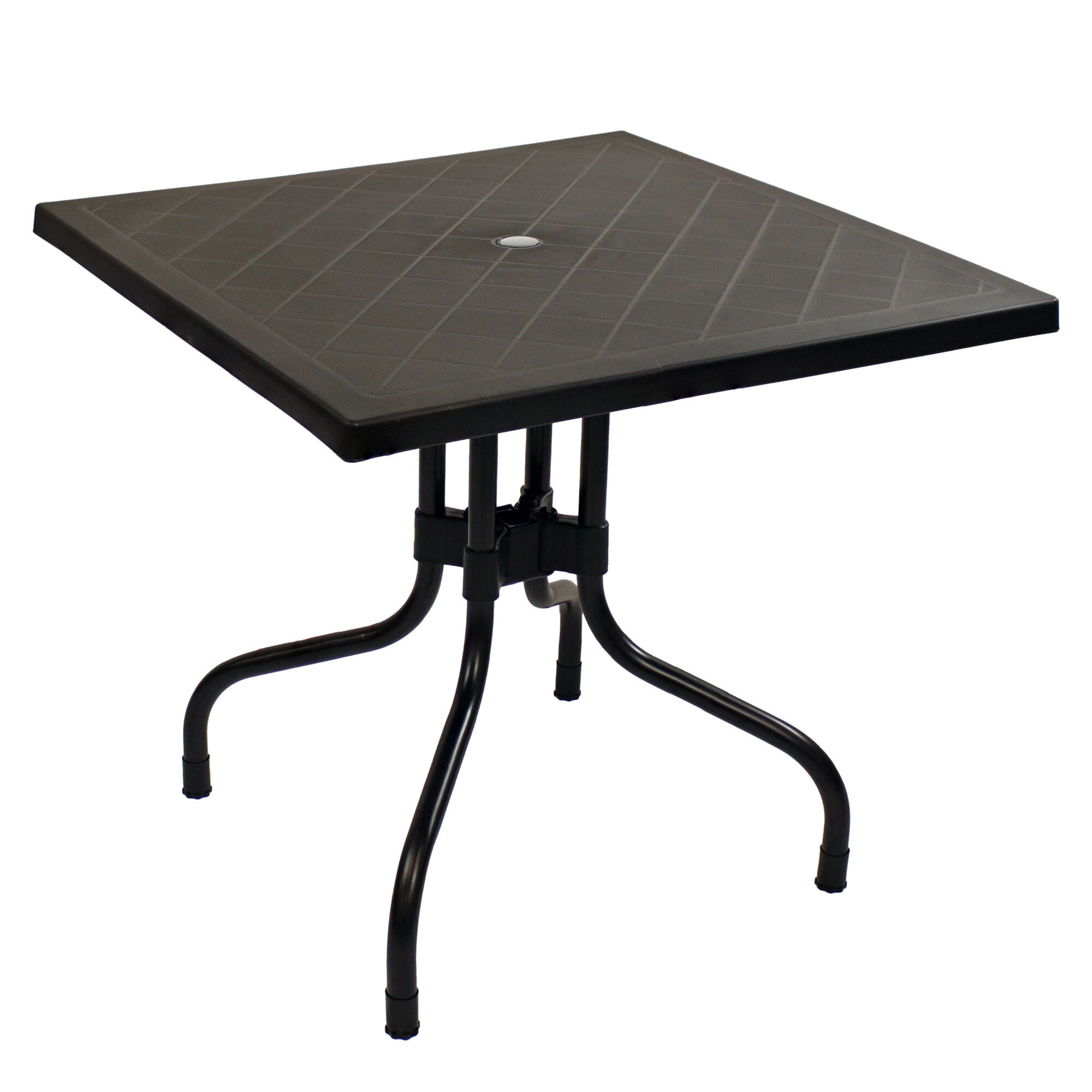 Sunnydaze Decor, Foldable Table with Curved Legs - Black, Table Shape Square, Primary Color Black, Height 28.75 in, Model# SUP-370